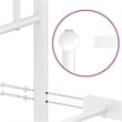Pemberly Row 39.4x78.7 Powder-Coated Steel Bed Frame in White