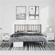 Pemberly Row Rectangular Powder-Coated Steel King Bed Frame in Black