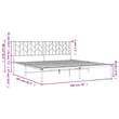 Pemberly Row Powder-Coated Steel King/Double Bed Frame in Black