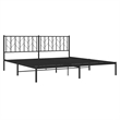 Pemberly Row Powder-Coated Steel King/Double Bed Frame in Black