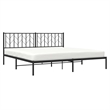 Pemberly Row Powder-Coated Steel King/Double Bed Frame in Black