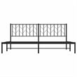 Pemberly Row Powder-Coated Steel King/Double Bed Frame in Black