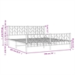Pemberly Row Powder-Coated Steel King/Double Bed Frame in Black