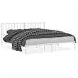Pemberly Row Powder-Coated Steel King/Double Bed Frame in White