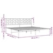 Pemberly Row Powder-Coated Steel King/Double Bed Frame in White