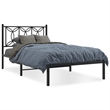 Pemberly Row Contemporary Engineered wood Twin Bed Frame in Black
