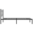 Pemberly Row Contemporary Engineered wood Twin Bed Frame in Black