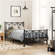 Pemberly Row Contemporary Engineered wood Twin Bed Frame in Black