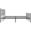 Pemberly Row Rectangular Modern Steel Full Bed Frame in Black