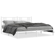 Pemberly Row Powder-Coated Steel King/Double Bed Frame in Black
