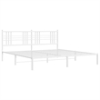 Pemberly Row Powder-Coated Steel King/Double Bed Frame in Black