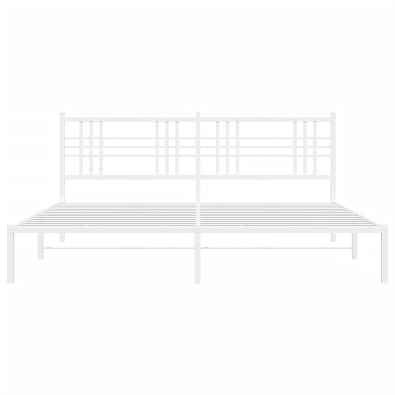 Pemberly Row Powder-Coated Steel King/Double Bed Frame in Black