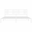 Pemberly Row Powder-Coated Steel King/Double Bed Frame in Black