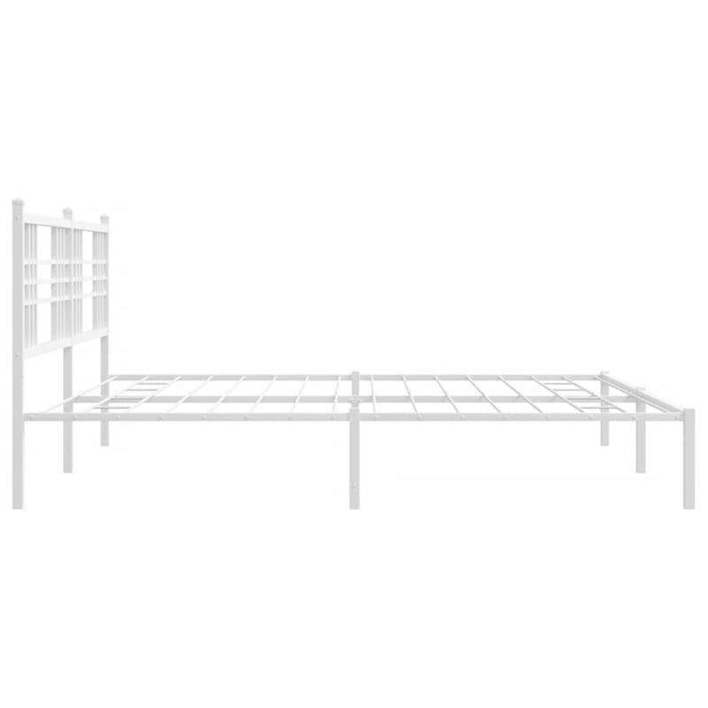 Pemberly Row Powder-Coated Steel King/Double Bed Frame in Black