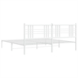Pemberly Row Powder-Coated Steel King/Double Bed Frame in Black