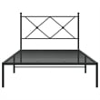 Pemberly Row Contemporary Powder-Coated Steel Twin Bed Frame in Black
