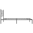 Pemberly Row Contemporary Powder-Coated Steel Twin Bed Frame in Black
