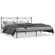 Pemberly Row Powder-Coated Steel King/Double Bed Frame in Black