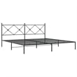 Pemberly Row Powder-Coated Steel King/Double Bed Frame in Black