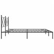 Pemberly Row Powder-Coated Steel King/Double Bed Frame in Black