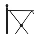 Pemberly Row Powder-Coated Steel King/Double Bed Frame in Black