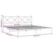 Pemberly Row Powder-Coated Steel King/Double Bed Frame in Black