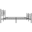 Pemberly Row Rectangular Steel King/Double Bed Frame in Black