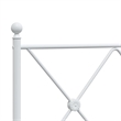 Pemberly Row Powder-Coated Steel Single Durable Bed Frame in White