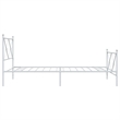 Pemberly Row 39.4 x 78.7 Rectangular Bed Frame in White Steel