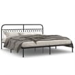 Pemberly Row Rectangular Modern Steel Full Bed Frame in Black
