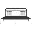 Pemberly Row Rectangular Modern Steel Full Bed Frame in Black