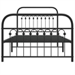 Pemberly Row Contemporary Rectangular 39.4x78.7 Bed Frame in Black Steel