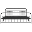 Pemberly Row Rectangular Modern Steel Full Bed Frame in Black