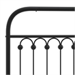 Pemberly Row Rectangular Modern Steel Full Bed Frame in Black