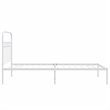 Pemberly Row 39.4 x 78.7 Rectangular Bed Frame in White Steel