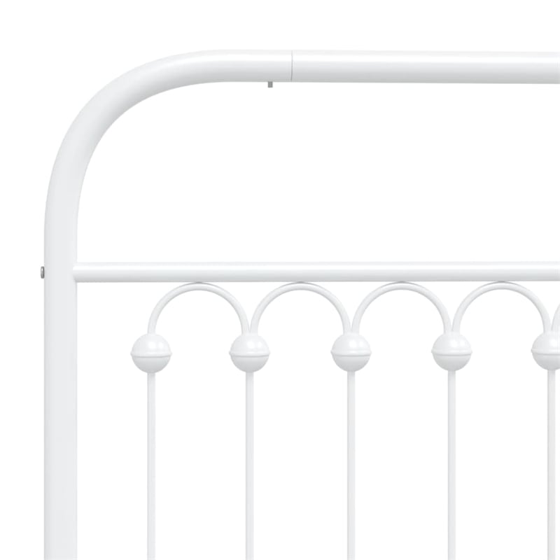 Pemberly Row 39.4 x 78.7 Rectangular Bed Frame in White Steel