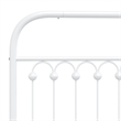 Pemberly Row 39.4 x 78.7 Rectangular Bed Frame in White Steel