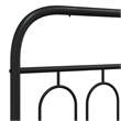 Pemberly Row Contemporary 39.4x78.7 Rectangular Bed Frame in Black Steel