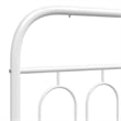 Pemberly Row Contemporary Engineered wood Twin Bed Frame in White