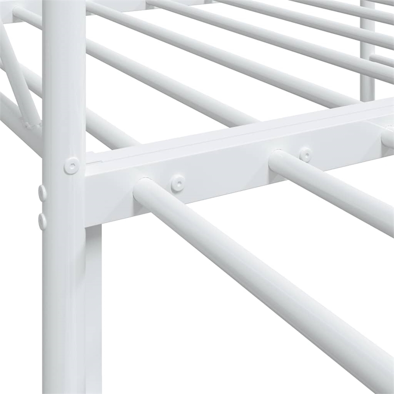 Pemberly Row Contemporary Steel Daybed With Trundle in White