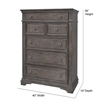 Pemberly Row Set of 4 Gray Panel Queen Bed & Dresser & Nightstand & Chest
