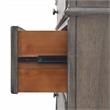 Pemberly Row Set of 4 Gray Panel King Bed & Dresser & Nightstand & Chest