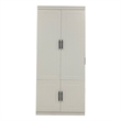 Pemberly Row Modern 2-Doors Wood Bedroom Armoire / Wardrobe Closet in White