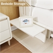 Pemberly Row Guest Room Wood White Cabinet Murphy Bed with Storage Space Drawer