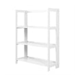 Pemberly Row Modern Solid Wood 3-Shelves Folding Bookcase in White