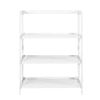 Pemberly Row Modern Solid Wood 3-Shelves Folding Bookcase in White