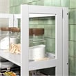 Pemberly Row Modern Solid Wood 3-Shelves Folding Bookcase in White