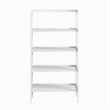 Pemberly Row Modern Solid Wood 4-Shelves Folding Bookcase in White
