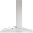 Pemberly Row Modern Solid Wood 4-Shelves Folding Bookcase in White