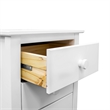 Pemberly Row Modern Solid Wood 3-Drawers End Table/Nightstand in White